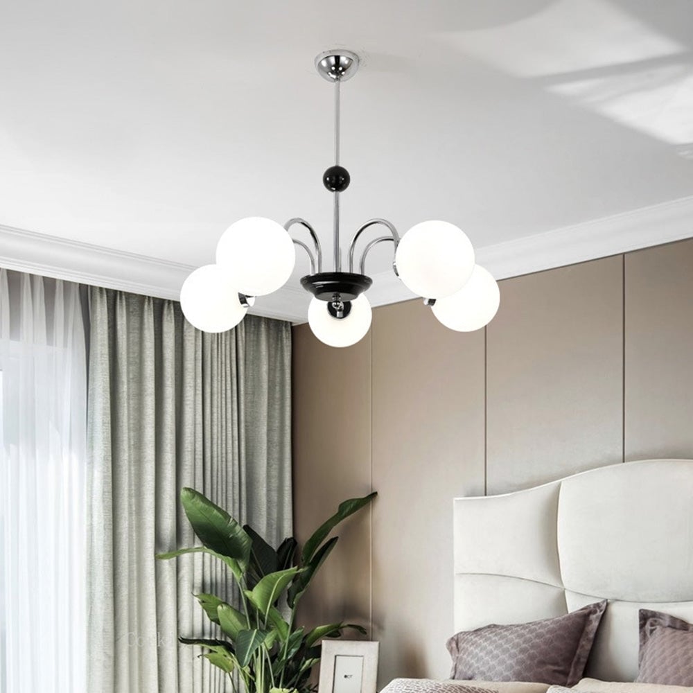 Chrome Chandelier Living Room Lighting Nordic Glass Chandelier - Lumpaz
