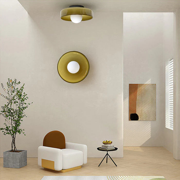 Modern Round Flush Mount Kitchen Ceiling Light - Lumpaz