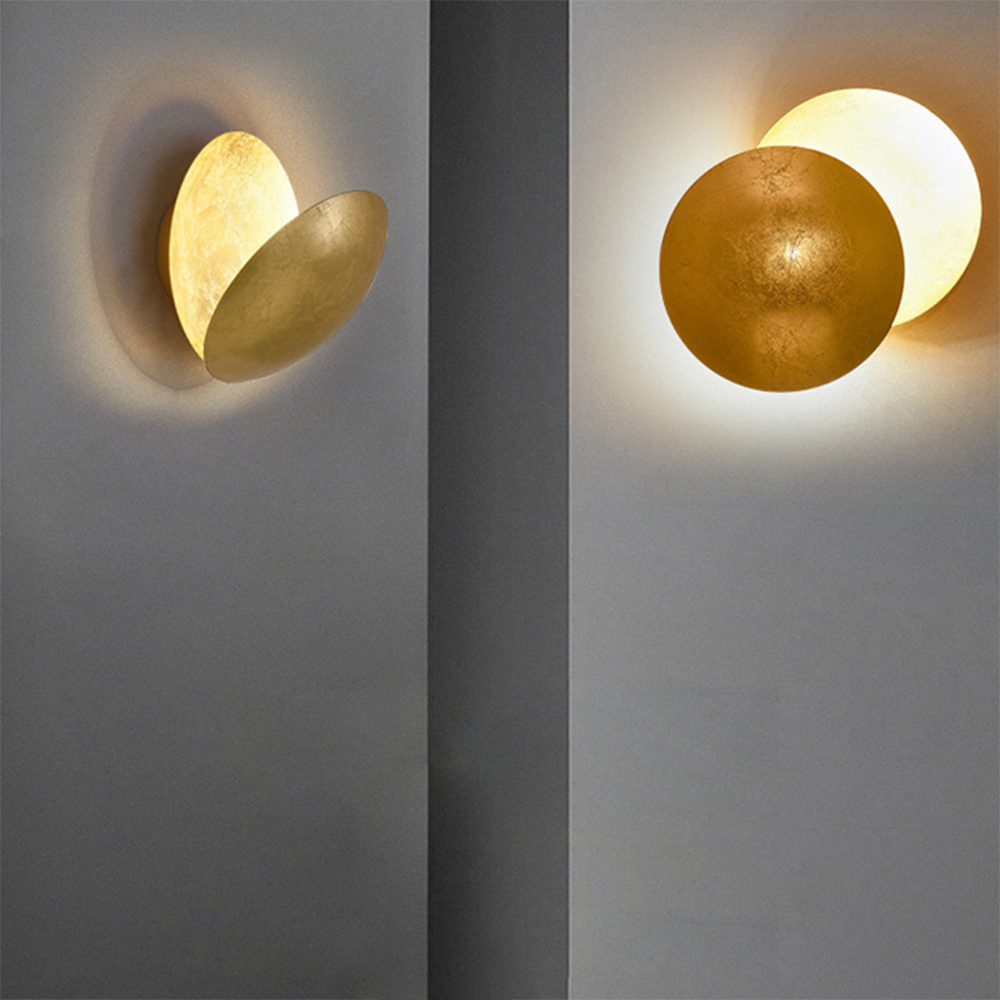 Modern Round Circle Creative Rotating Wall Light - Lumpaz