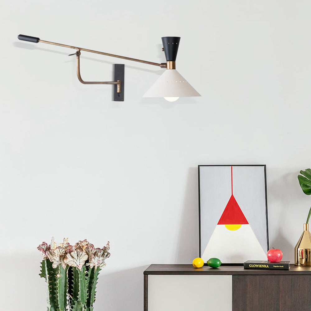 Modern Metal Cone Shade Wall Lamp - Lumpaz