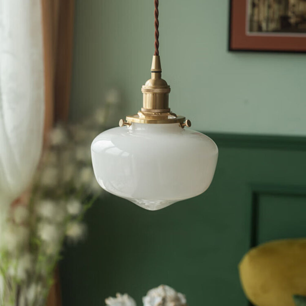 Retro Lantern Glass Pendant Hanging Light - Lumpaz