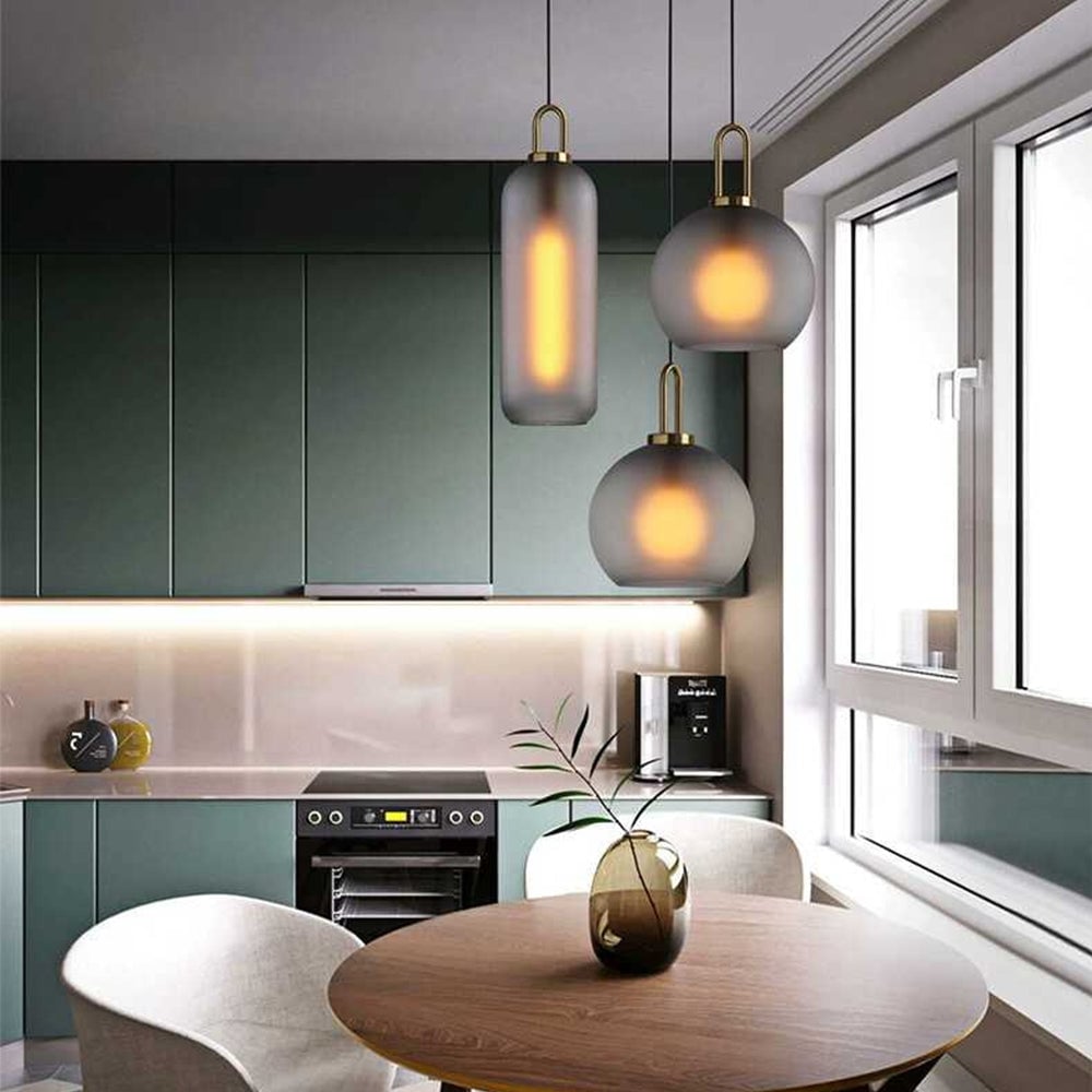 Modern Glass Living Room Pendant Light - Lumpaz
