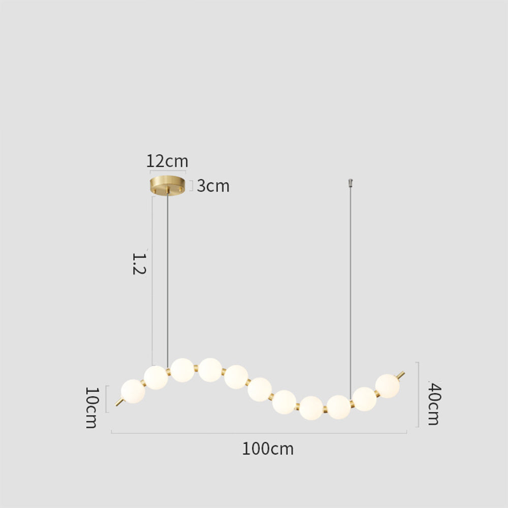 Creative Necklace String White Ball LED Pendant Lights - Lumpaz