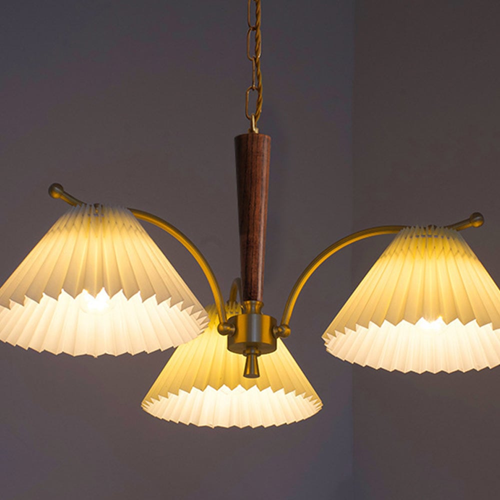 Decoration Pleated Lampshade Dining Room Chandelier Light - Lumpaz