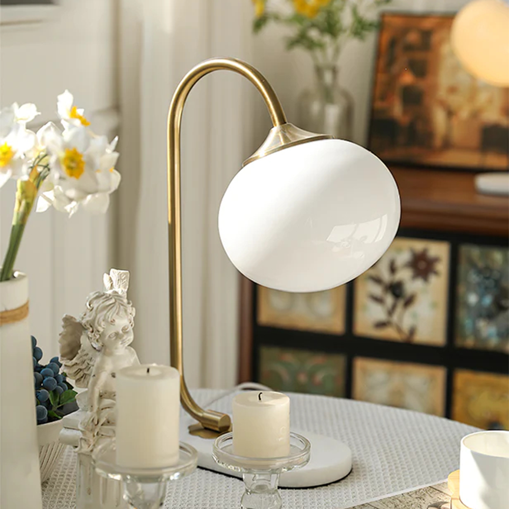 Marshmallow Metal Glass Table Lamp - Lumpaz