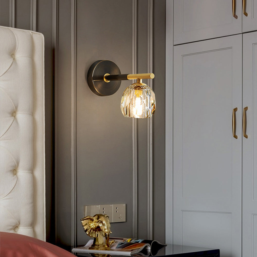 Luxury Copper Ball 1-Light Wall Sconce - Lumpaz