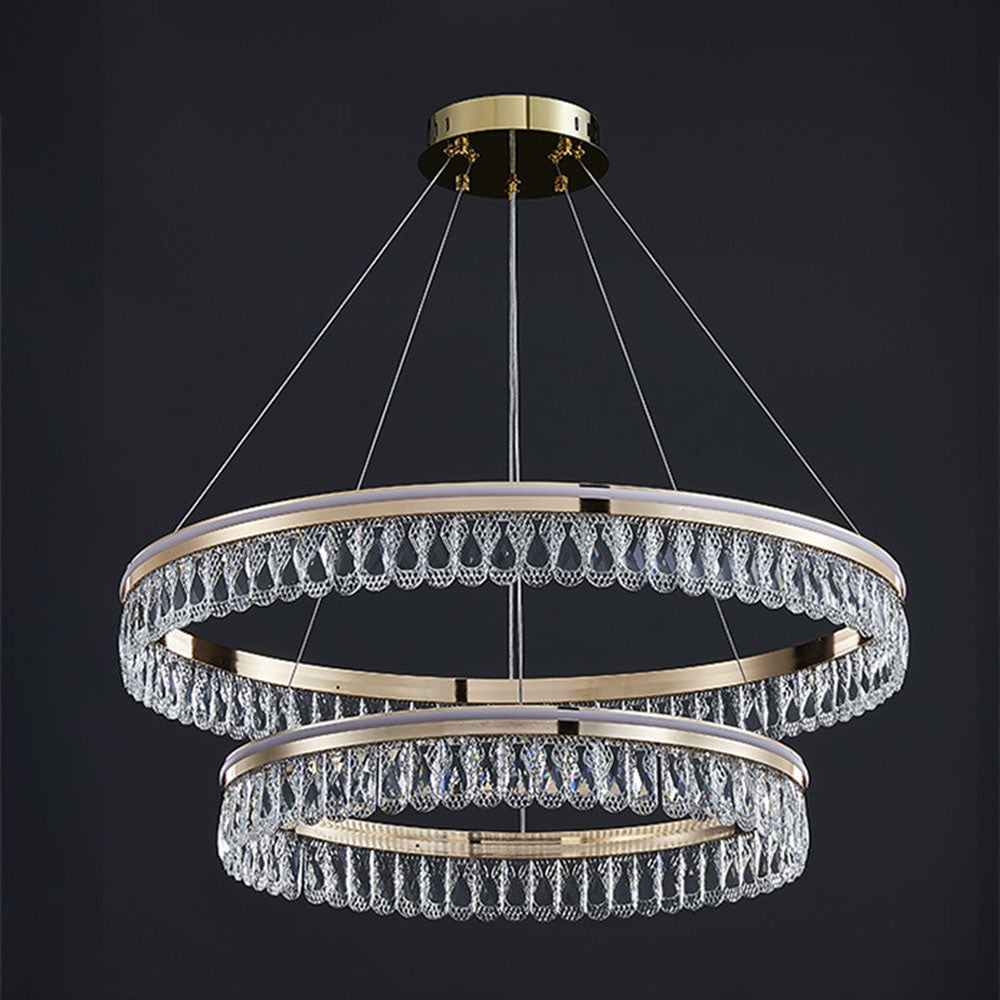Luxury Large Crystal Ring Chandelier - Lumpaz