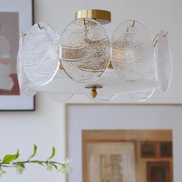 Modern Style Retro Glass Petals Ceiling Lamp - Lumpaz