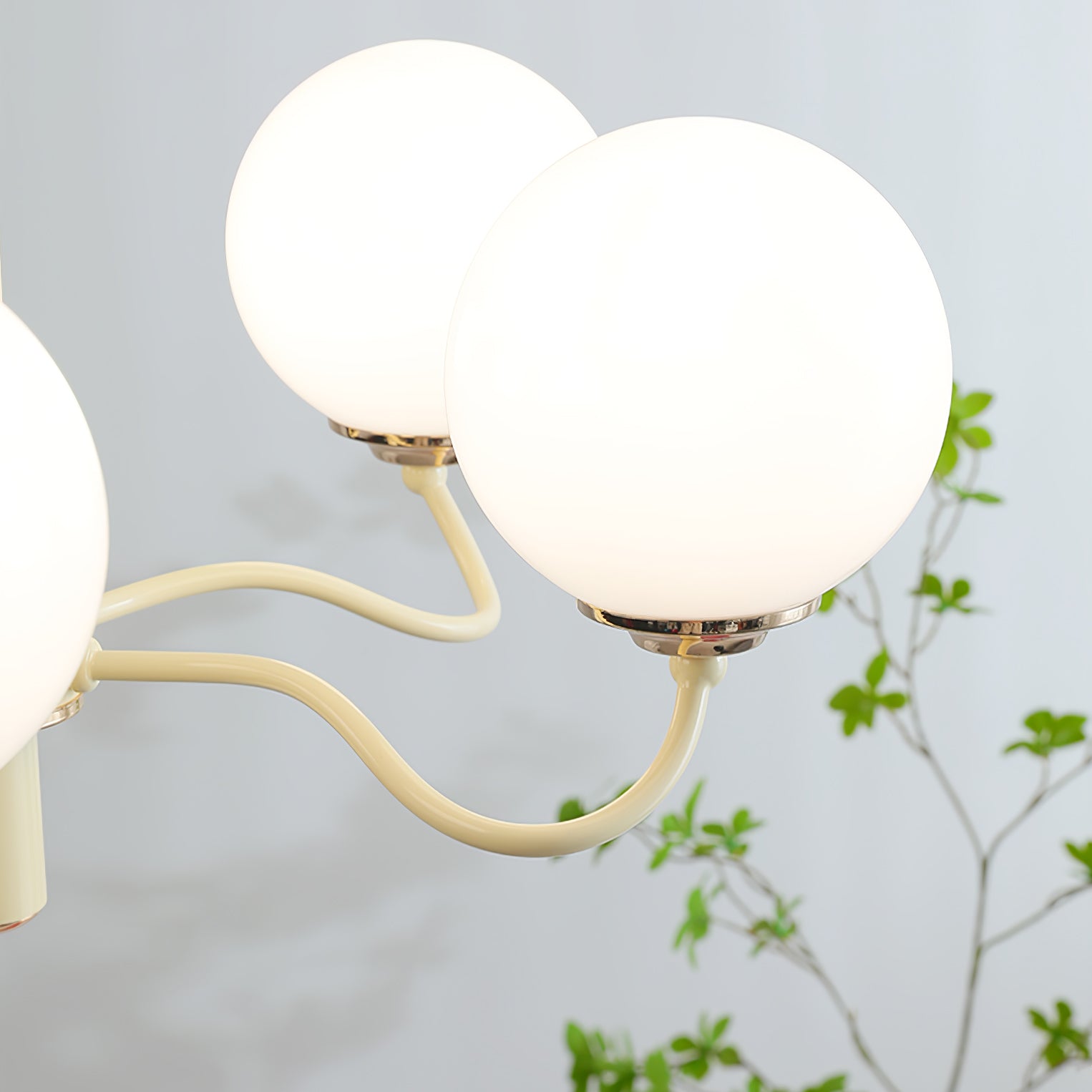 Vinatge White Bubble Globe Chandelier - Lumpaz