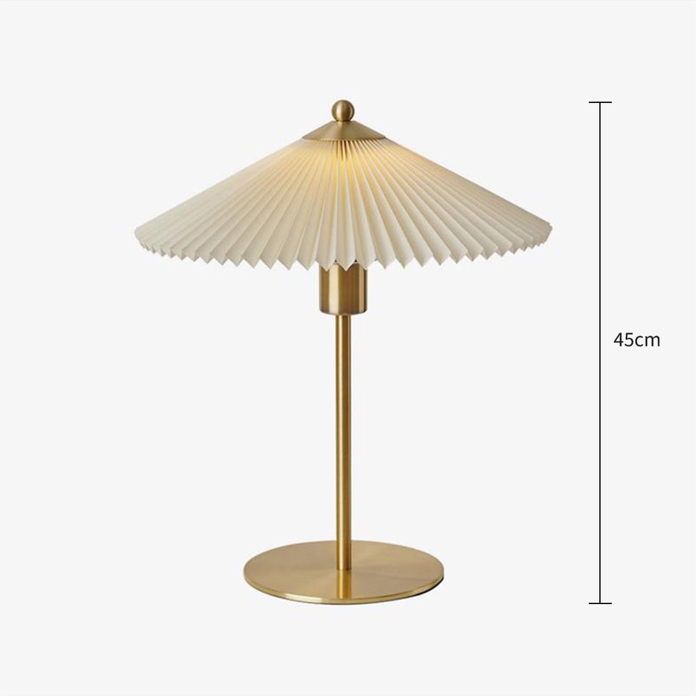 Mid Century Modern Pleated Table Lamp - Lumpaz