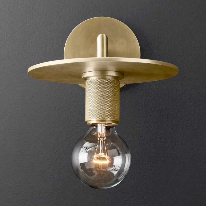 Armed Retro Brass Wall Sconce - Lumpaz