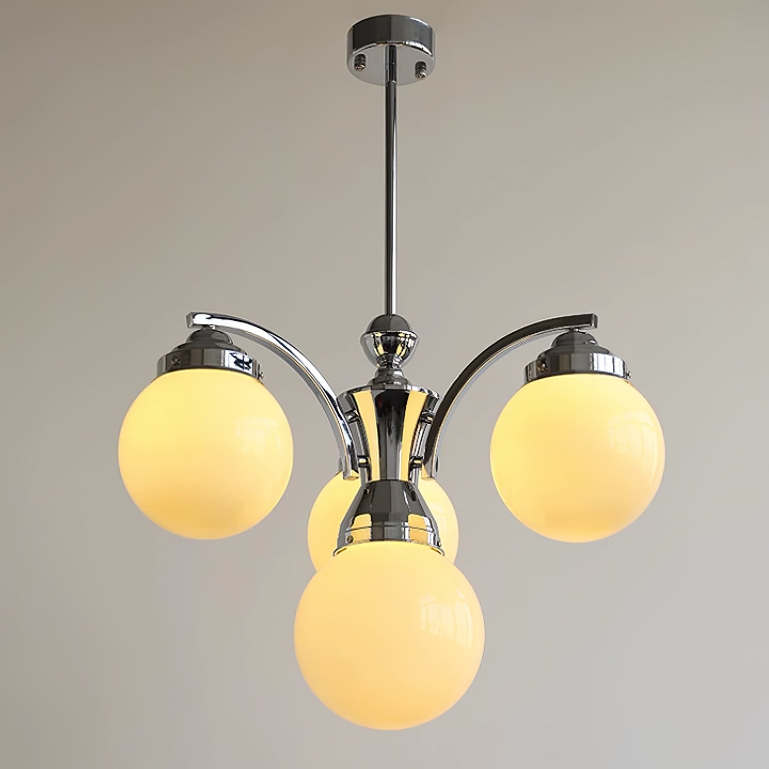 Retro Salamanca Round Glass Chandelier Lights - Lumpaz