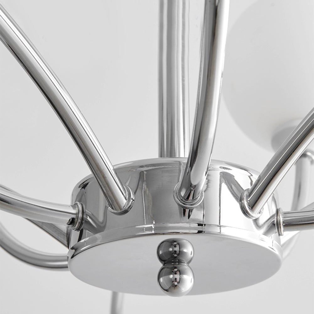 White Glass Globe Sputnik Shape Chandelier - Lumpaz