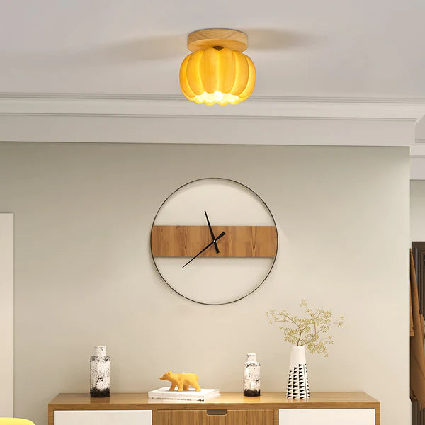 Yellow Pumpkin Ceiling Light - Lumpaz