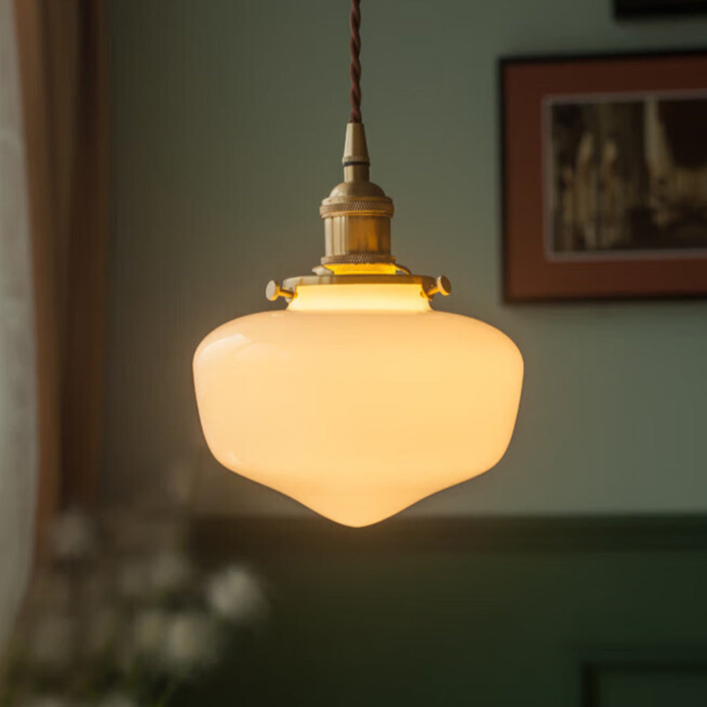 Retro Lantern Glass Pendant Hanging Light - Lumpaz