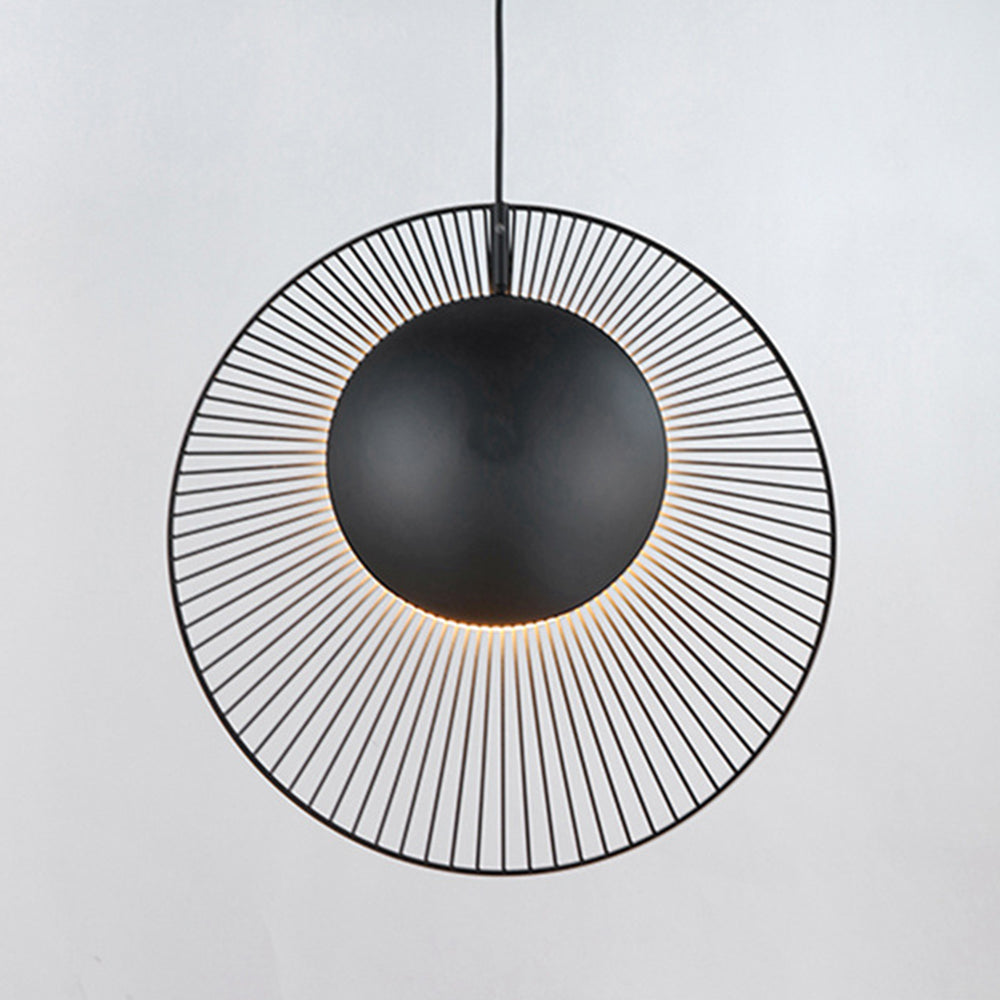 Minimalist Black Metal Pendant Light for Dining Room - Lumpaz