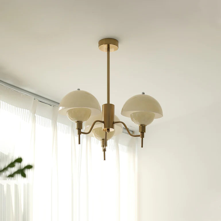 French White Cream Mushroom Chandelier - Lumpaz