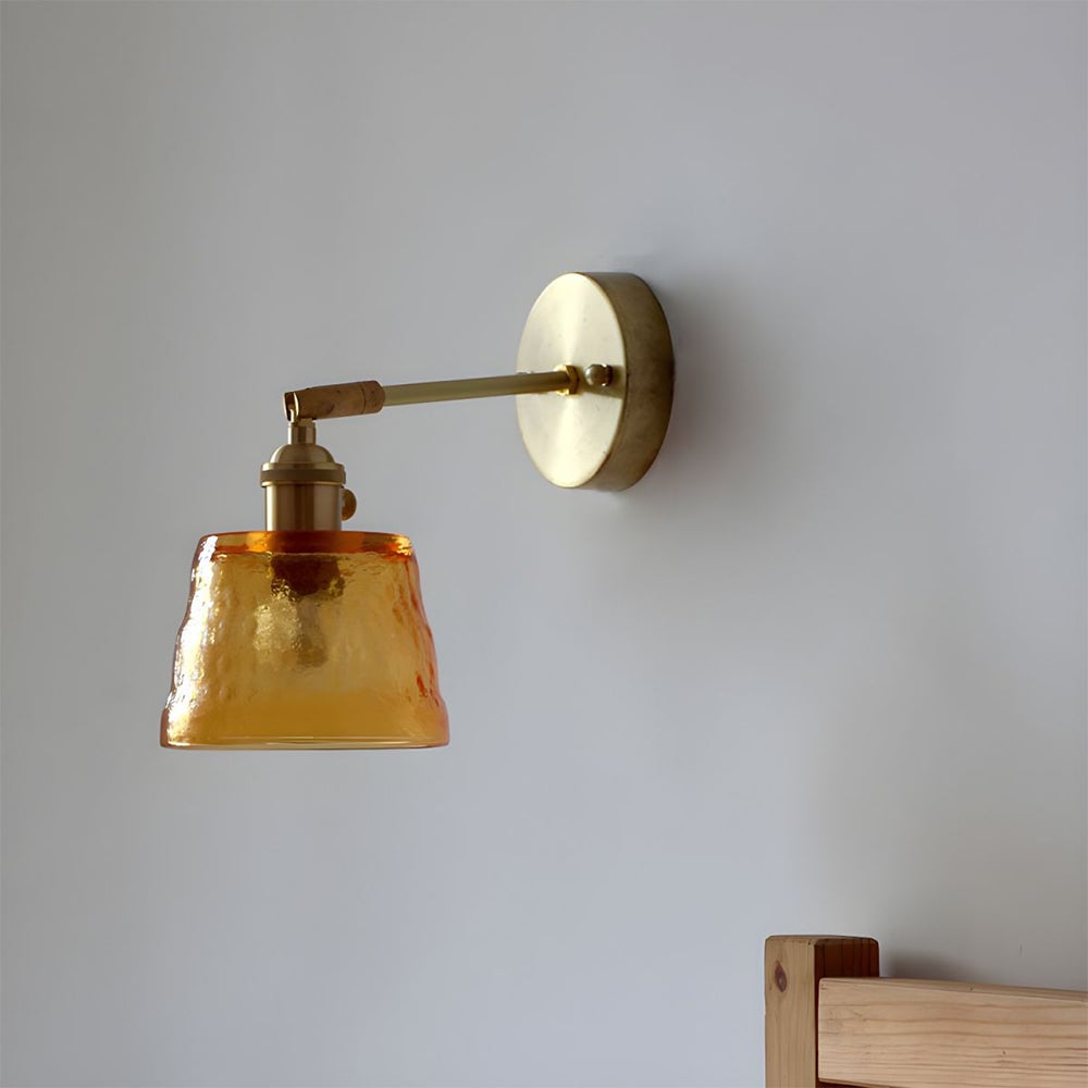 Vintage Glass Adjustable Wall Sconce - Lumpaz