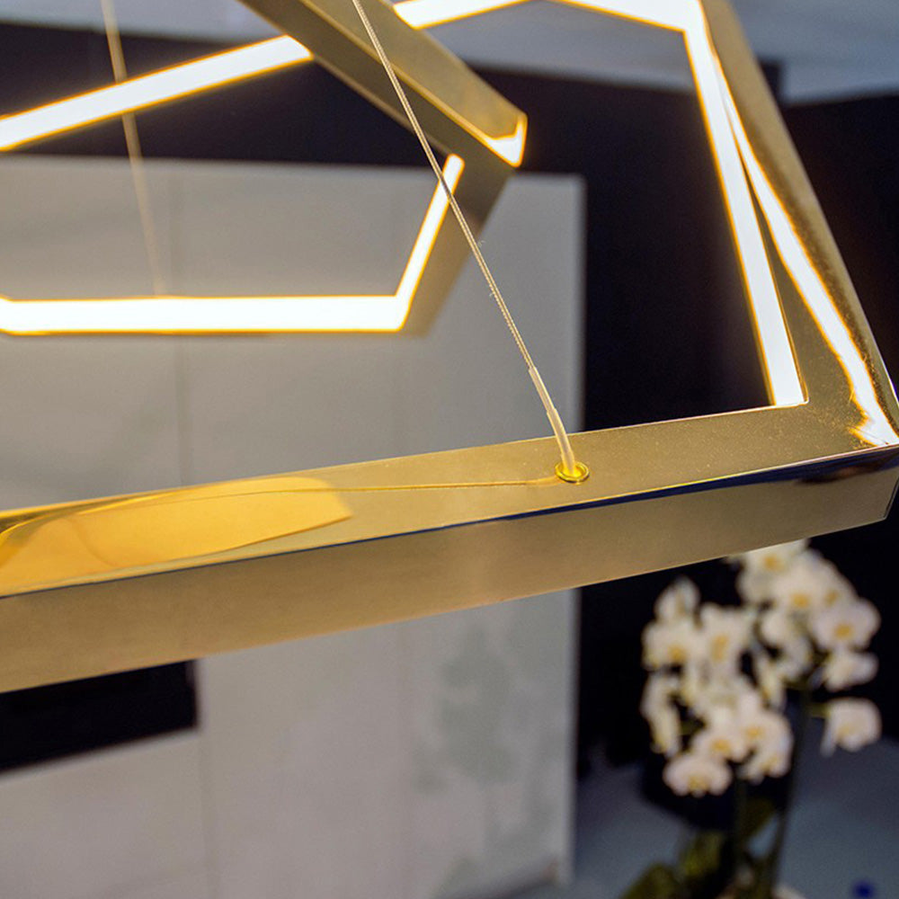 Modern Chic Geometric Polygon Pendant Light - Lumpaz