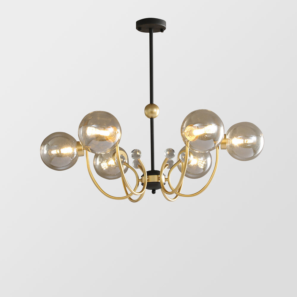 Black Adjustable Sputnik Chandeliers - Lumpaz