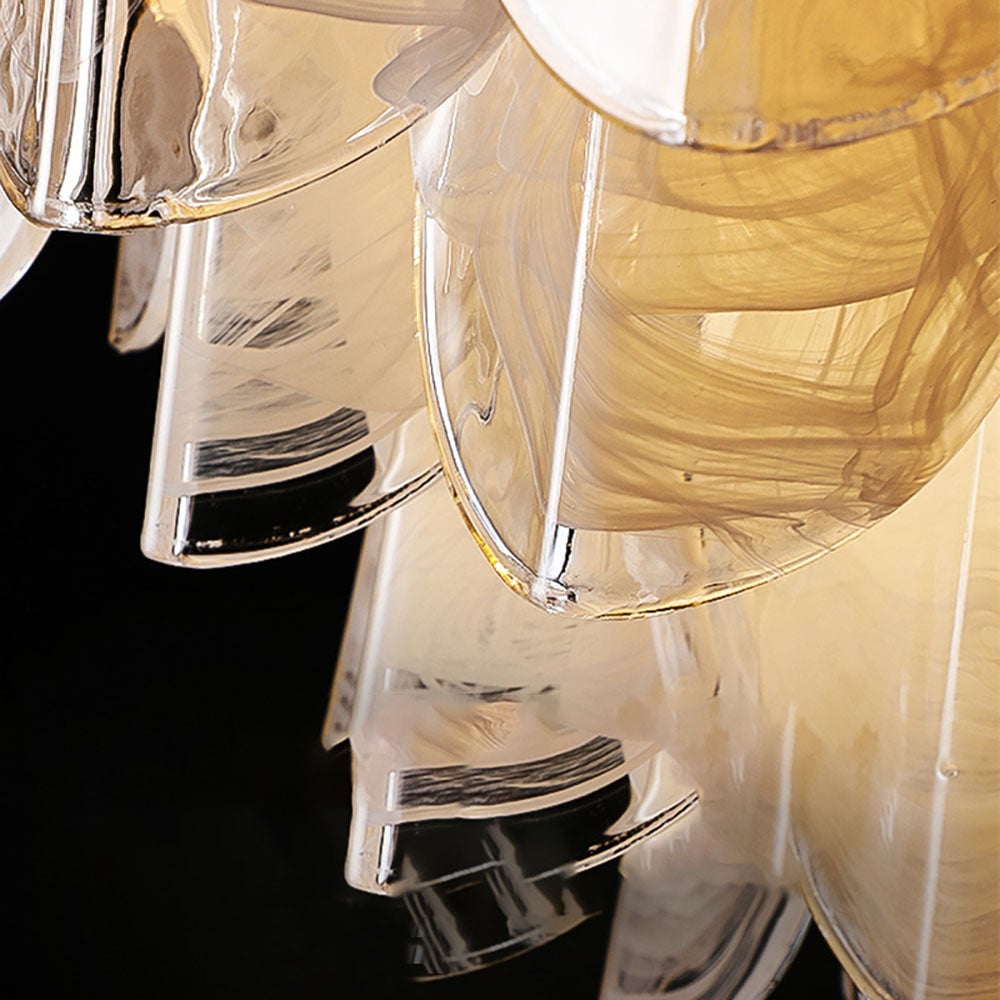 Contemporary Cloud-Inspired Frosted Glass Living Room Chandelier - Lumpaz