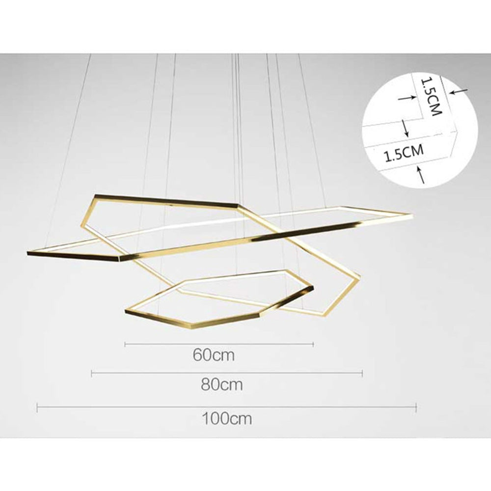 Modern Chic Geometric Polygon Pendant Light - Lumpaz