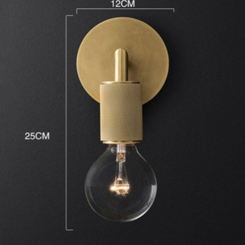 Armed Retro Brass Wall Sconce - Lumpaz
