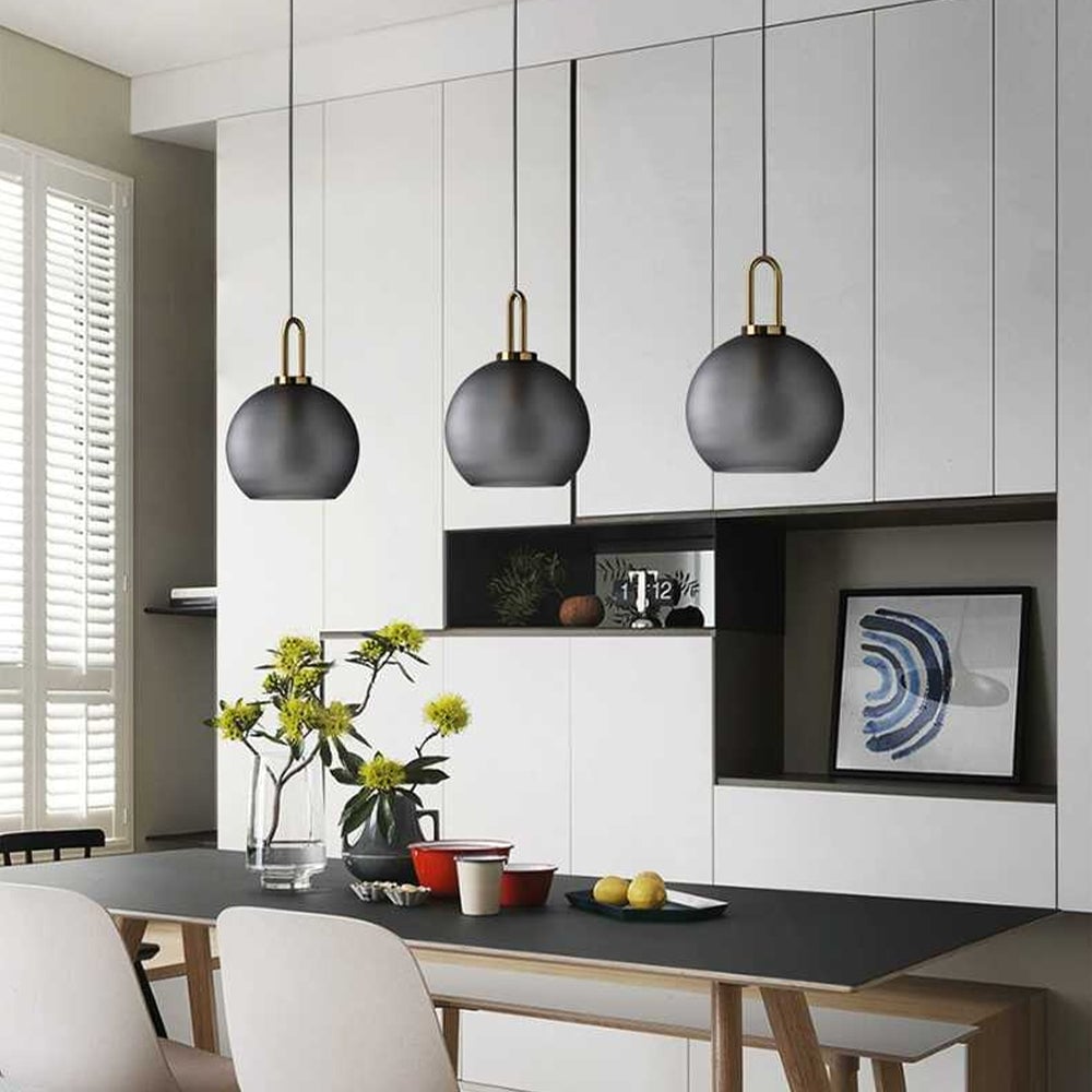 Modern Glass Living Room Pendant Light - Lumpaz