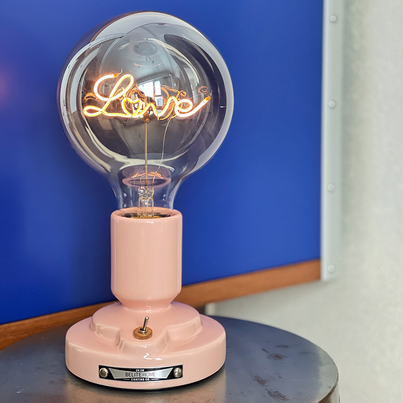 Cute Pink & White Cat Pattern Table Lamp - Lumpaz