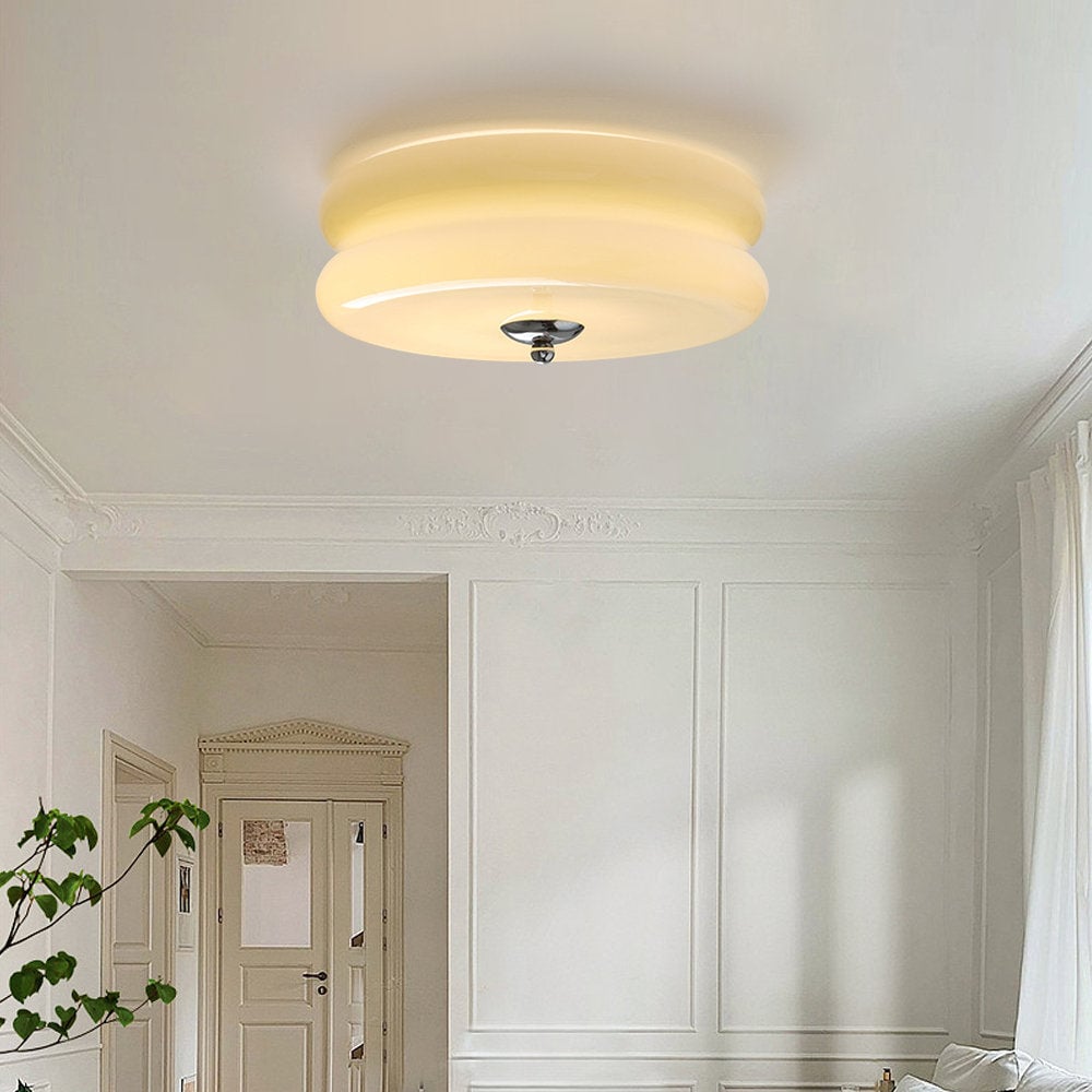 Art Deco Cream Cake Ceiling Light - Lumpaz