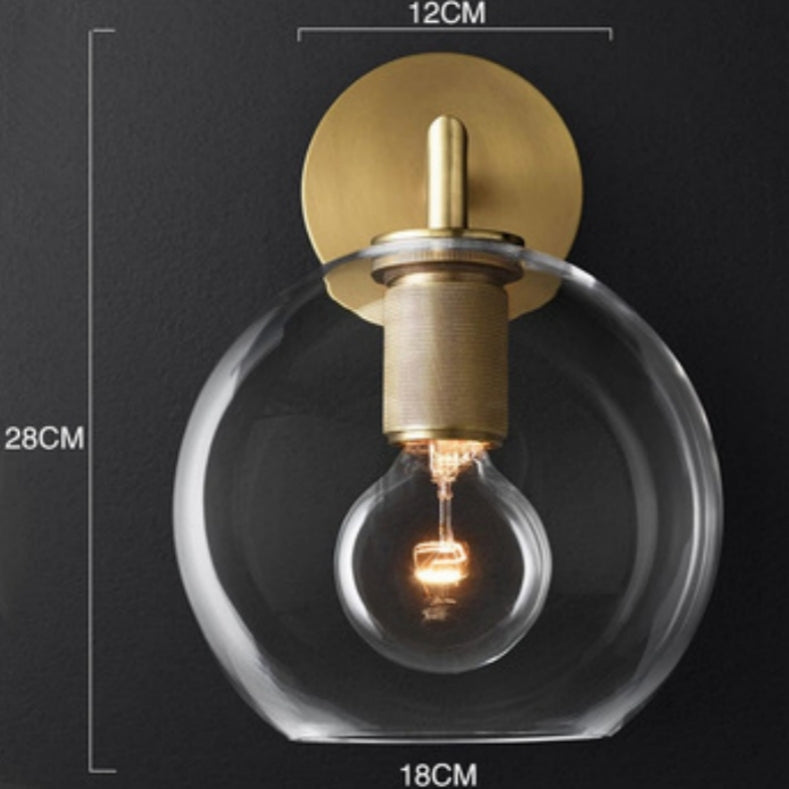 Armed Retro Brass Wall Sconce - Lumpaz