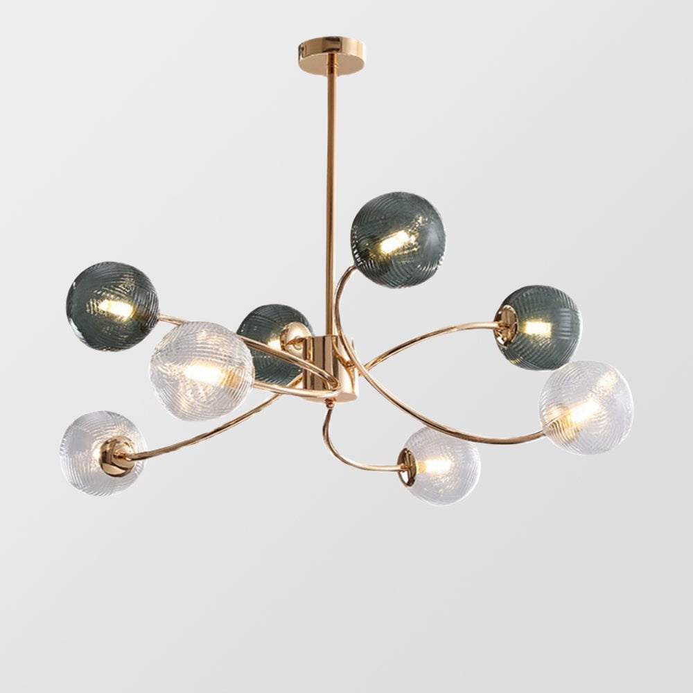 Modern Iron Glass Gold LED Pendant Farmhouse Ceiling Light - Lumpaz