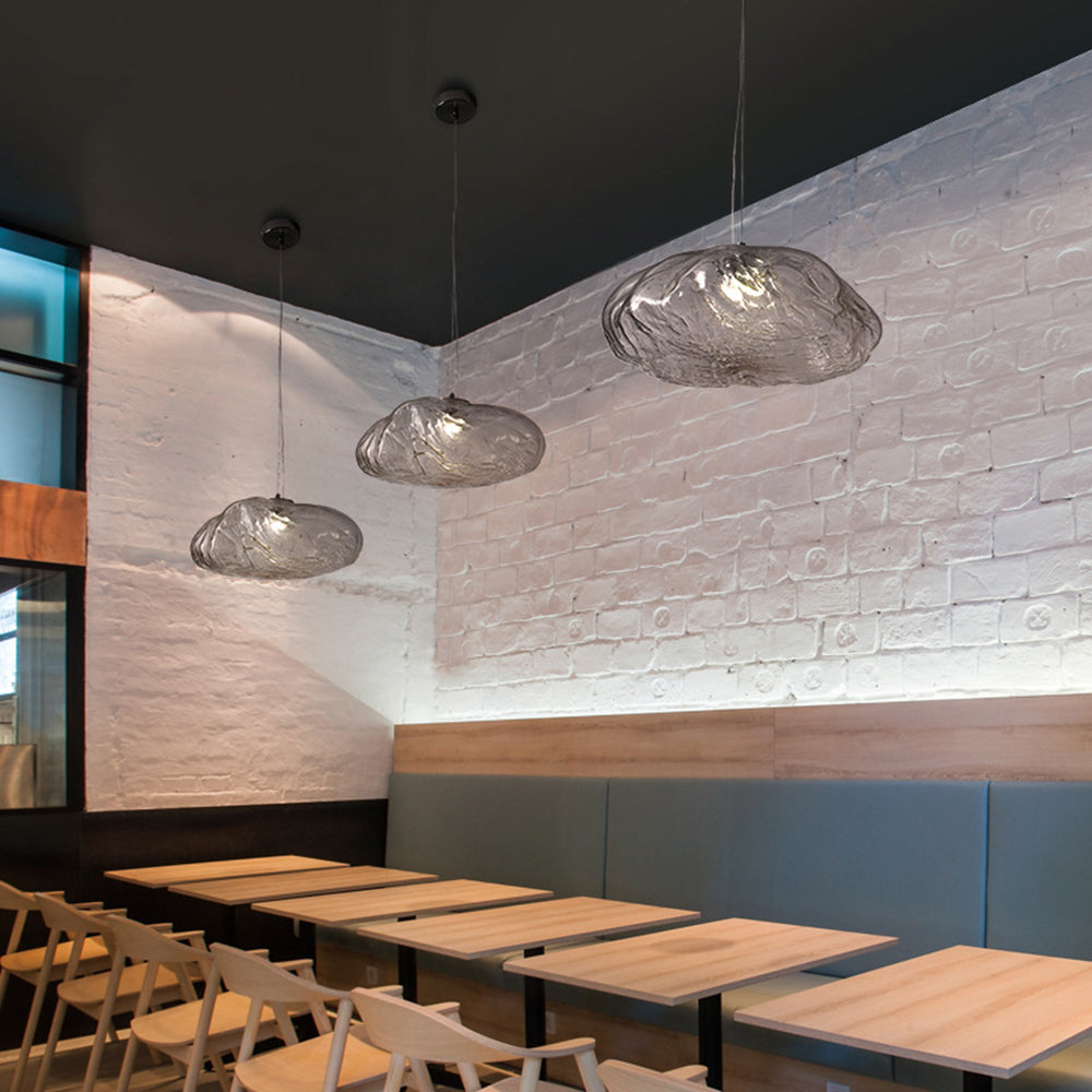 Stylish Glass Cloud Shape Pendant Light Indoor Fixture Decorative Light - Lumpaz