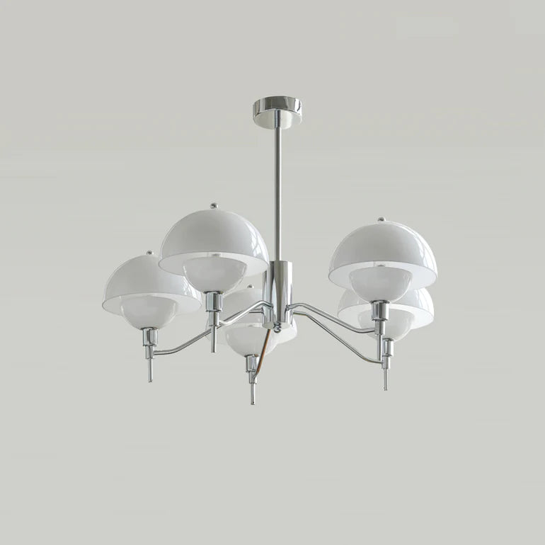 French White Cream Mushroom Chandelier - Lumpaz