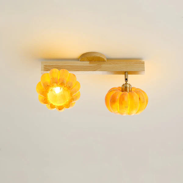 Eco-friendly Yellow Pumpkin Ceiling Lamp - Lumpaz
