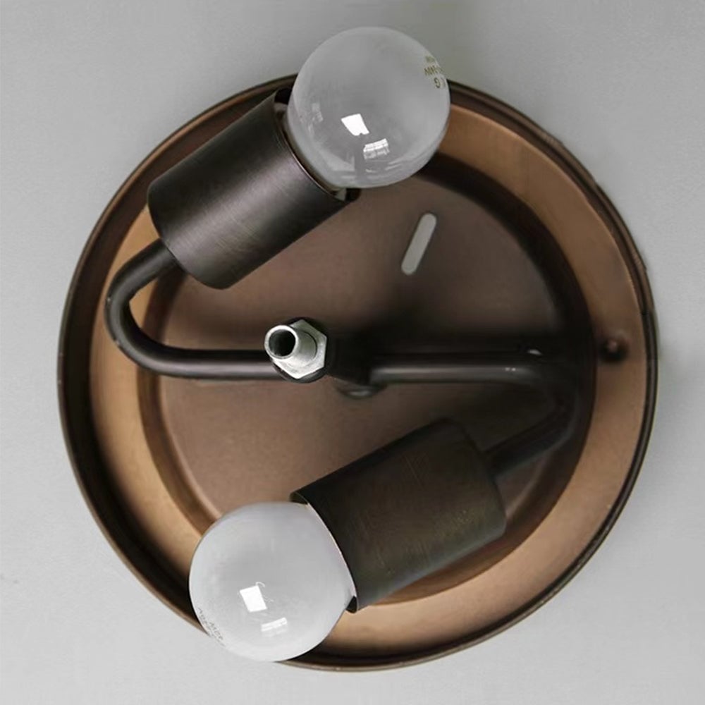 Farmhouse 2-Light Glass Shade Ceiling Light - Lumpaz