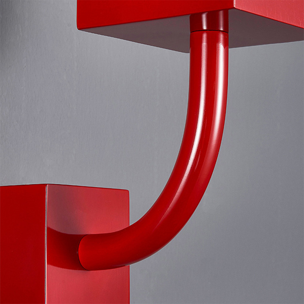 Vintage Metal Red Wall Lamp - Lumpaz