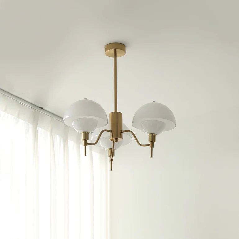 French White Cream Mushroom Chandelier - Lumpaz