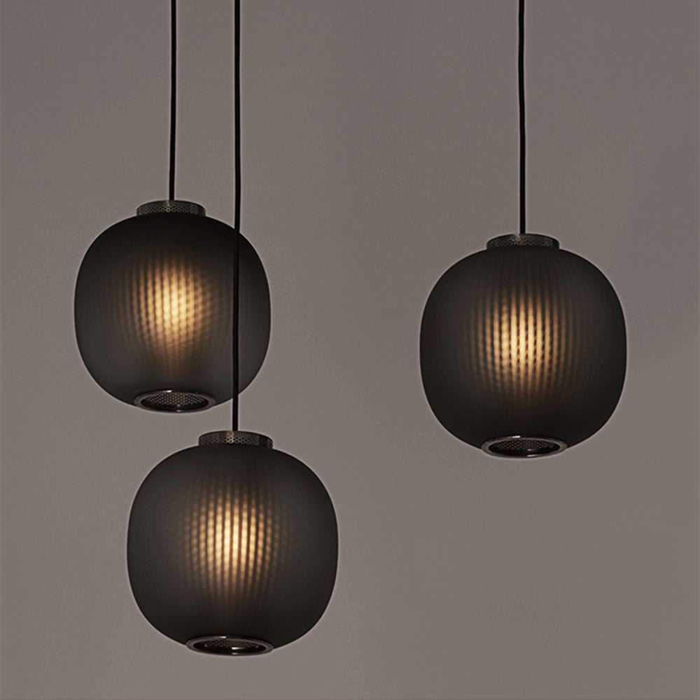 Retro Frosted Glass Lantern Pendant Light - Lumpaz