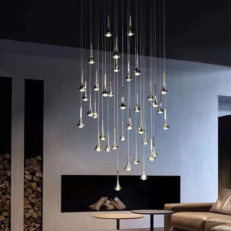 Luxury Raindrop Chandelier LED Hanging Lamp - Lumpaz