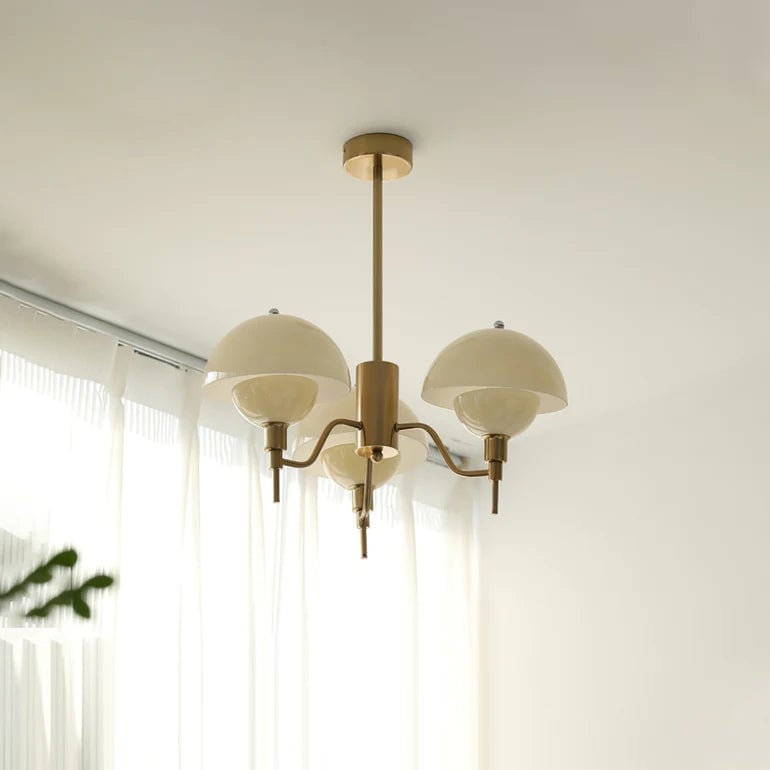 French White Cream Mushroom Chandelier - Lumpaz