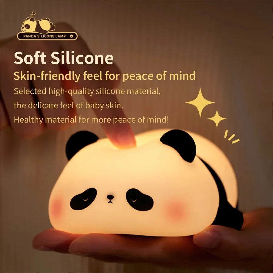Panda Led Silicone Bedroom Night Light Table Lamp - Lumpaz
