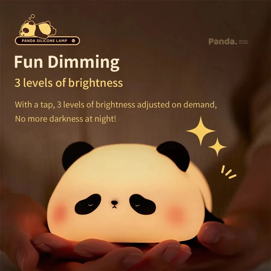 Panda Led Silicone Bedroom Night Light Table Lamp - Lumpaz