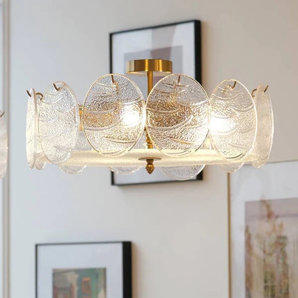 Modern Style Retro Glass Petals Ceiling Lamp - Lumpaz