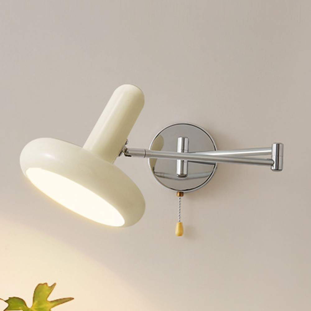 Retro Capsule White Swing Arm Wall Lamp - Lumpaz