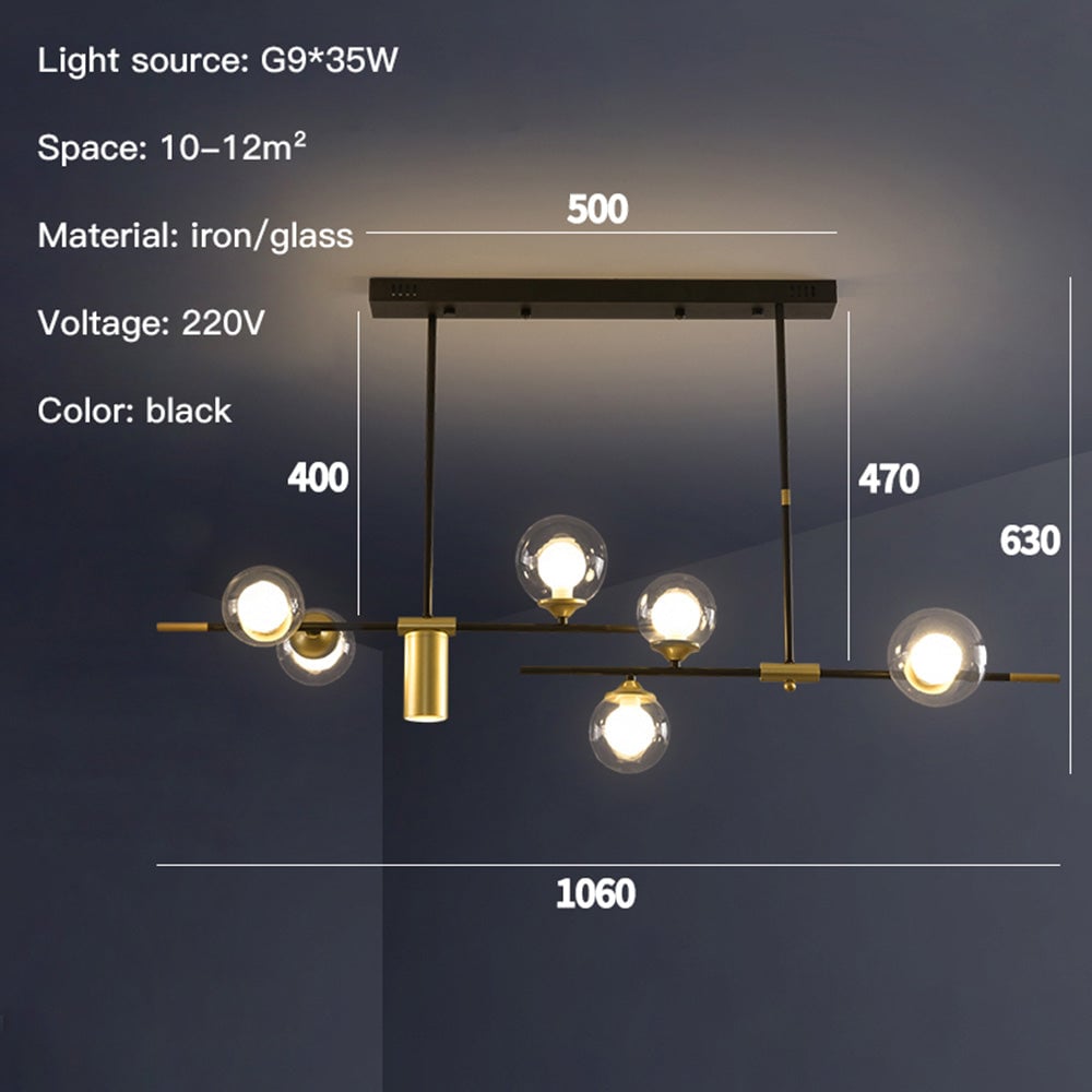 Brass Contemporary LED Chandelier Sputnik Chandelier 7-Light - Lumpaz