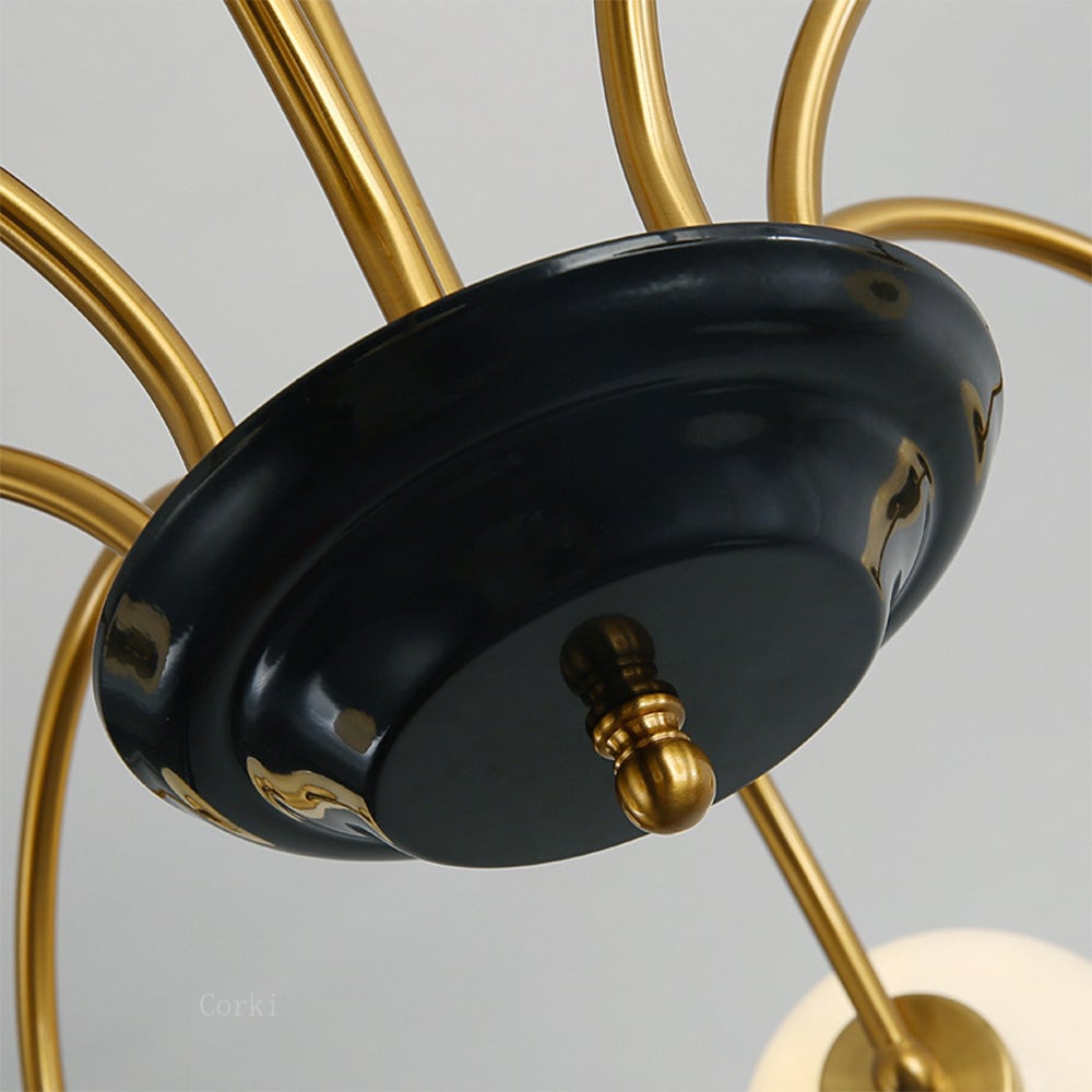 Chrome Chandelier Living Room Lighting Nordic Glass Chandelier - Lumpaz