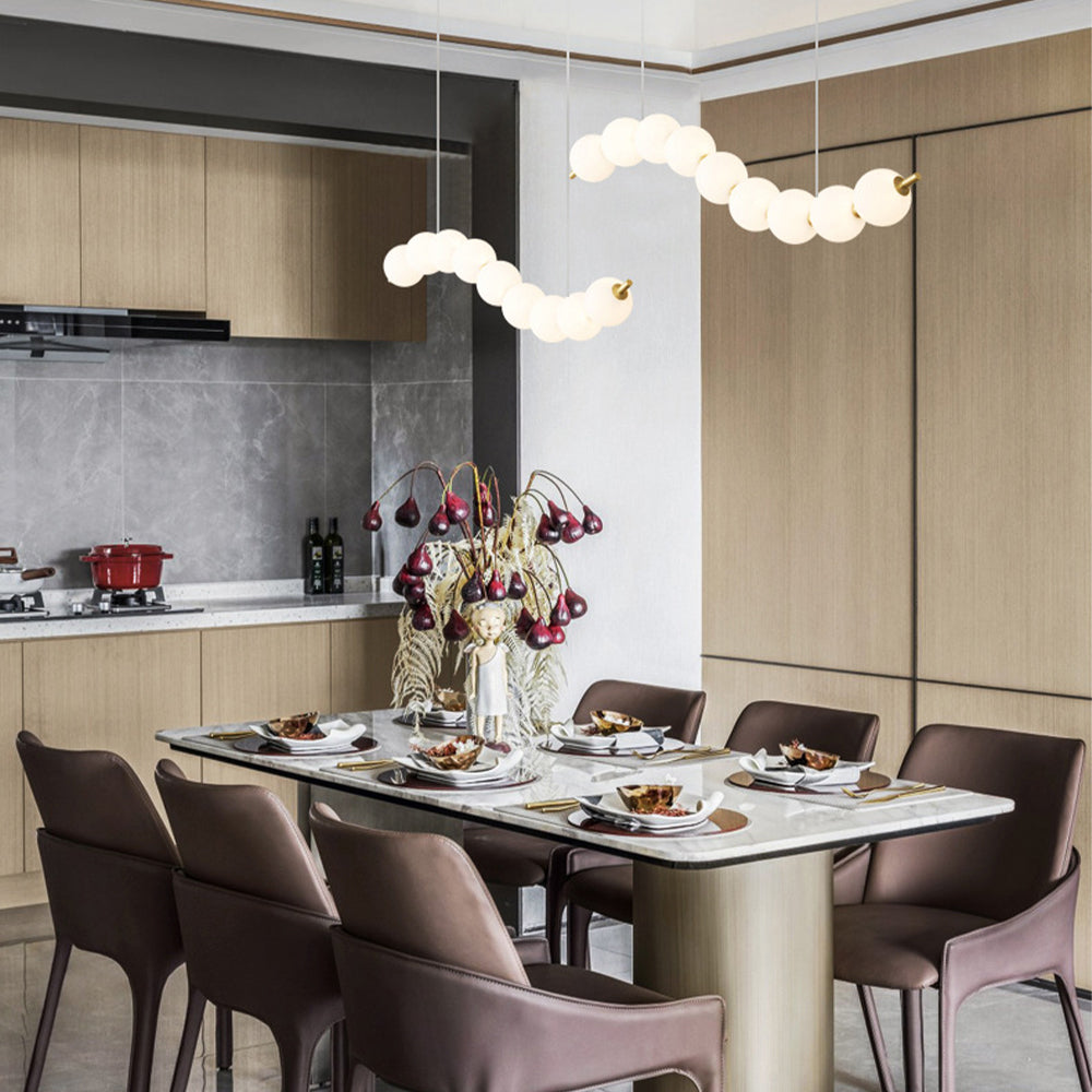 Creative Necklace String White Ball LED Pendant Lights - Lumpaz