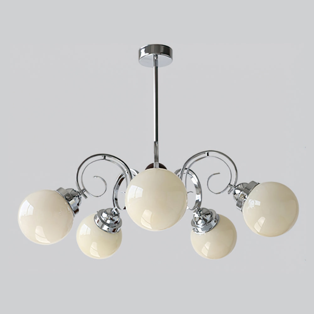 Vintage Kotter Cream Glass Chandelier - Lumpaz
