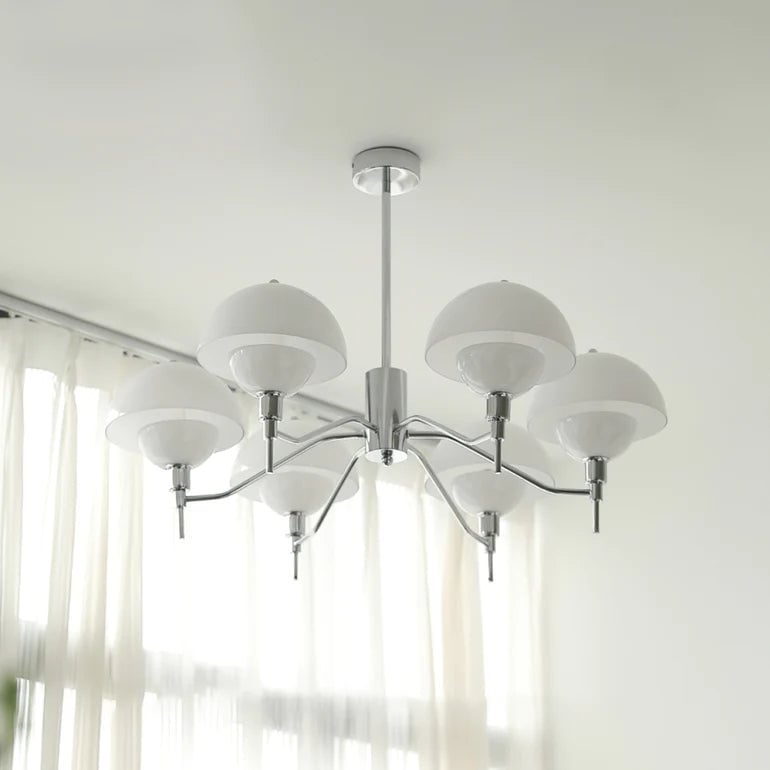 French White Cream Mushroom Chandelier - Lumpaz